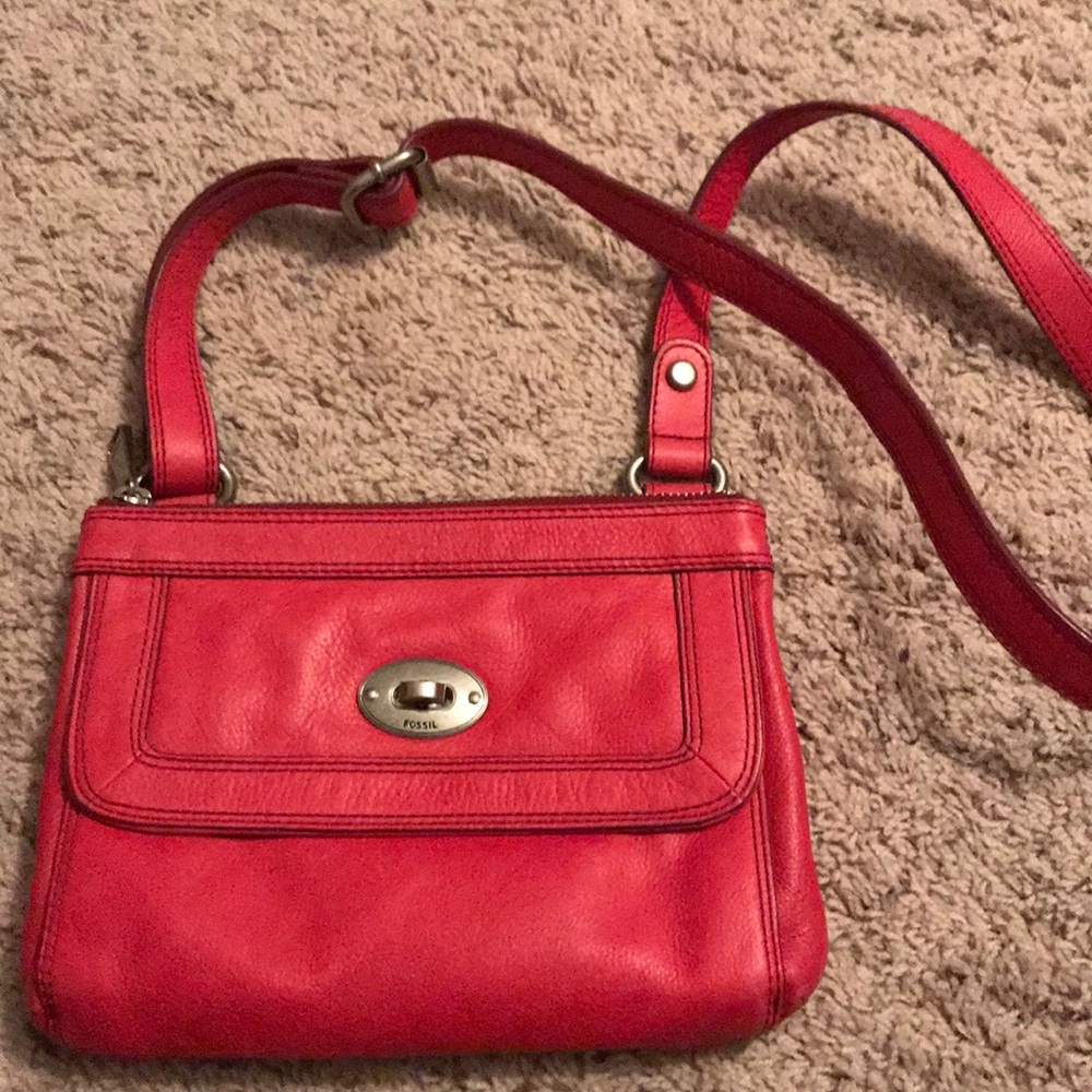 Pink Leather Fossil Purse